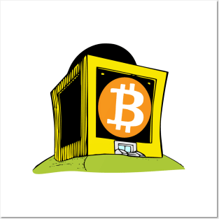 funny – crypto – store of value – Bitcoin vault (gold variant) Posters and Art